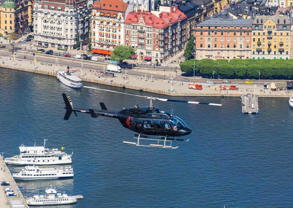 Helikoptertur i Stockholm